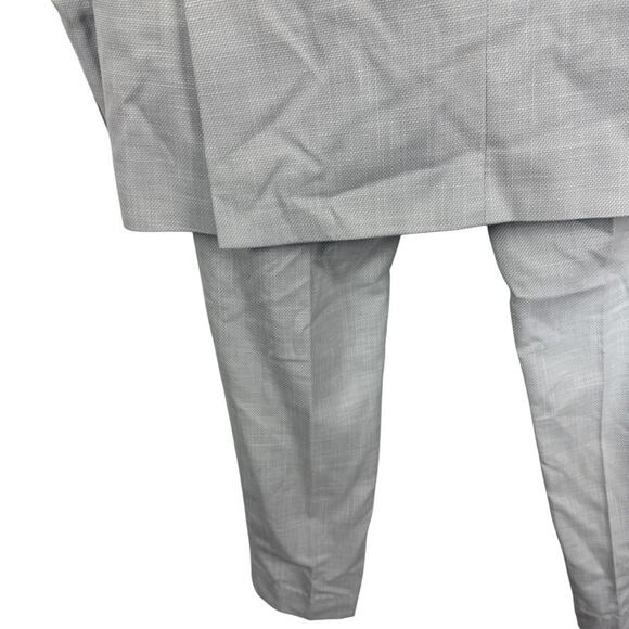Louis Philippe Mens Gray 3 Piece Stretch Suit Pants Vest Set 2 Button sz 40 - Picture 8 of 16